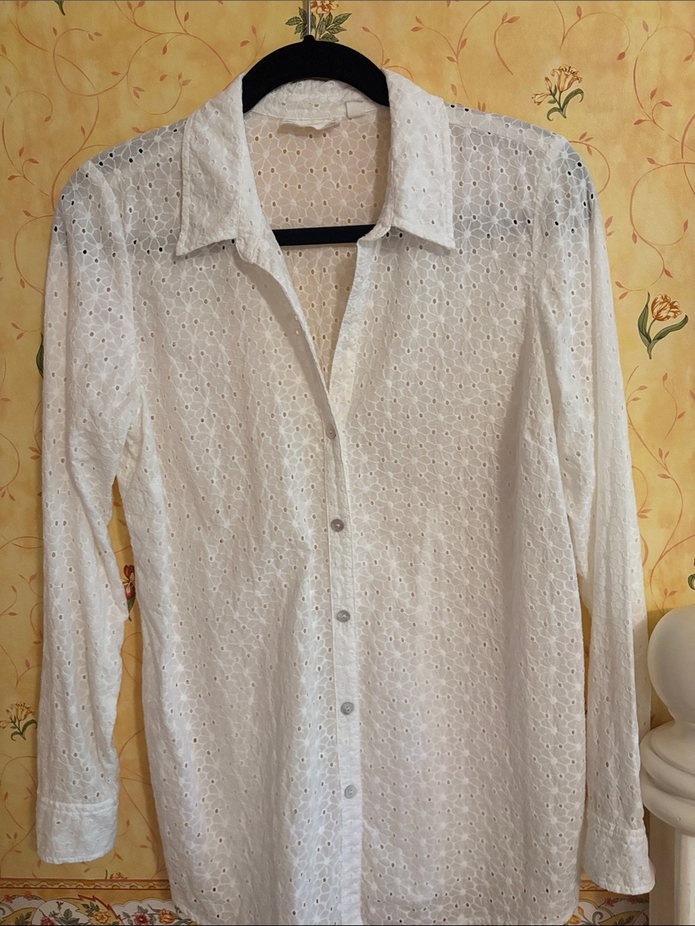 J Jill White Eyelet top